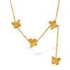 Women's 316L Stainless Steel Butterfly Tassel Necklace Electroplated Light Luxury Fashion Design