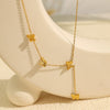 Women's 316L Stainless Steel Butterfly Tassel Necklace Electroplated Light Luxury Fashion Design