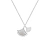 Women's Titanium Steel Copper Microinlaid Zircon Ginkgo Leaf Pendant Necklace With Diamond Design