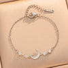 Women's Titanium Steel Crescent Moon Bracelet With Real Gold Plating Simple Light Luxury Fashion Jewelry