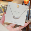 Women's Titanium Steel Cross Chain Light Luxury Style Bow Zircon Mixed Gemstone Setting Pendant Necklace
