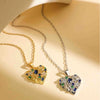 Women's Titanium Steel Cross Chain Necklace With Colorful Zircon Love Pendant Real Gold Plated And Enhanced Color Retention Highend Style