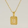 Women's 316L Stainless Steel Cross Chain Necklace With Hollow Letter Pendant