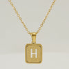 Women's 316L Stainless Steel Cross Chain Necklace With Hollow Letter Pendant