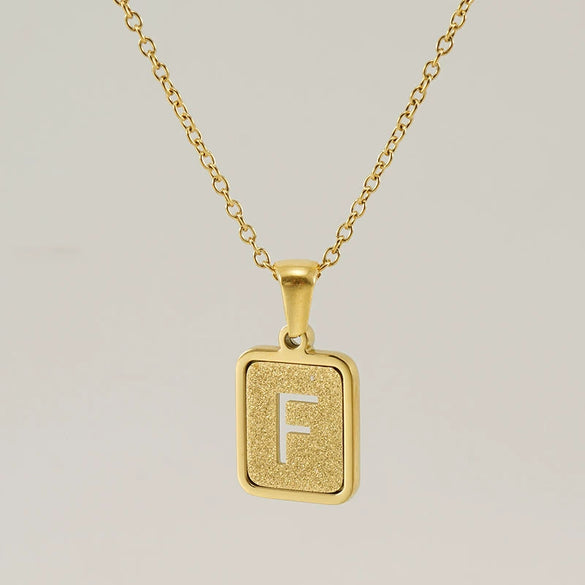 Women's 316L Stainless Steel Cross Chain Necklace With Hollow Letter Pendant