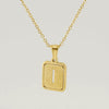 Women's 316L Stainless Steel Cross Chain Necklace With Hollow Letter Pendant