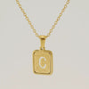 Women's 316L Stainless Steel Cross Chain Necklace With Hollow Letter Pendant
