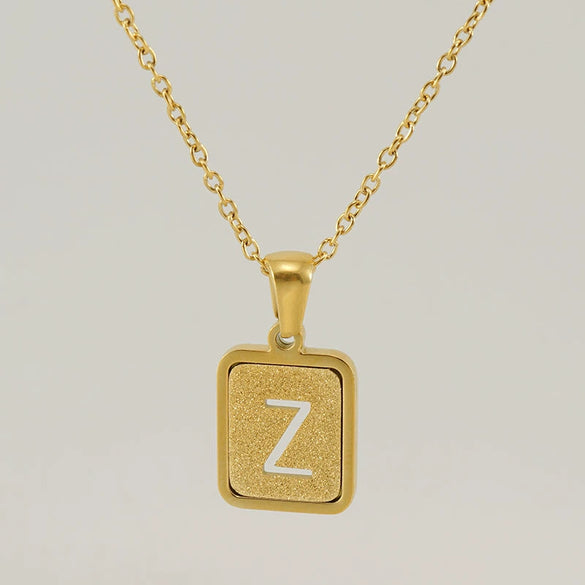 Women's 316L Stainless Steel Cross Chain Necklace With Hollow Letter Pendant
