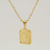 Women's 316L Stainless Steel Cross Chain Necklace With Hollow Letter Pendant