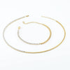 Women's 316L Stainless Steel Cuban Chain Diamond Geometric Fashion Necklace And Bracelet