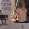 Women's Titanium Steel Diamond Pendant Twist Woven Chain Necklace Jewelry Set With Pillar Stitching And Gold Plated Electroplating