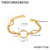 Women's Titanium Steel Diamond Pendant Twist Woven Chain Necklace Jewelry Set With Pillar Stitching And Gold Plated Electroplating