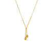 Women's Titanium Steel Double Ball Geometric Sweater Chain Clothing Accessories