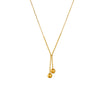 Women's Titanium Steel Double Ball Geometric Sweater Chain Clothing Accessories