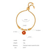 Women's 316L Stainless Steel Electroplated Heart And Geometric Pendant Bracelet New Retro Style