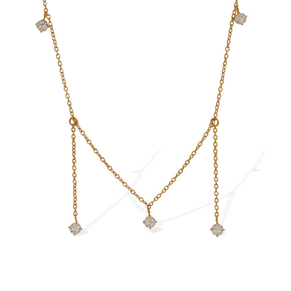 Women's 316L Stainless Steel Electroplating Fashion Niche Design Cold Clavicle Necklace