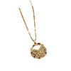 Women's Titanium Steel Exaggerated Color Butterfly Microinlaid Real Gold Geometric Design Necklace