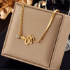 Women's Titanium Steel Fashion Light Luxury Snake Shape Pendant Jewelry Set Gold Plated