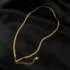 Women's Titanium Steel Flat Snake Chain Necklace Simple Geometric Clavicle Necklace With Electroplated Elegant Minimalist Style