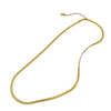 Women's Titanium Steel Flat Snake Chain Necklace Simple Geometric Clavicle Necklace With Electroplated Elegant Minimalist Style