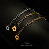 Women's 316L Stainless Steel Flower Joker Bracelet 18K Gold Plated