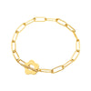 Women's 316L Stainless Steel Flower Joker Bracelet 18K Gold Plated