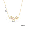Women's Titanium Steel Flower Pendant Necklace With Electroplating