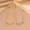 Women’s Titanium Steel Four Leaf Clover Bracelet With Rhombus Pattern And 18K Gold Plated Brass Hardware Vintage Style