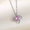 Women's Titanium Steel Four Leaf Clover Necklace With Micro Inlaid Zircon Pendant Simple O Chain Jewelry