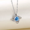 Women's Titanium Steel Four Leaf Clover Necklace With Micro Inlaid Zircon Pendant Simple O Chain Jewelry