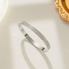 Women's Titanium Steel Full Diamond Bracelet Simple Natural Style Nonfading