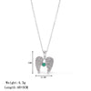 Women's Titanium Steel Geometric Angel Wings Necklace With Electroplating