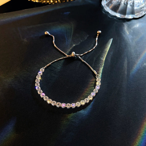 Women's Titanium Steel Geometric Baby's Breath Zircon Bracelet