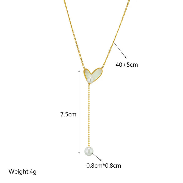 Women's Titanium Steel Geometric Ball Chain Electroplated Clavicle Chain