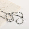 Women's Titanium Steel Geometric Bead Chain Necklace With Electroplating Treatment Simple Style