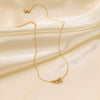 Women's Titanium Steel Geometric Bead Necklace With Electroplating And Bamboo Chain Style Ins Niche Design