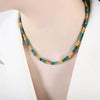 Women's 316L Stainless Steel Geometric Beaded Emperor Stone Necklace Goldplated Popular Jewelry