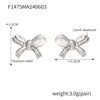 Women's 316L Stainless Steel Geometric Bow Style Earrings With Electroplating Design