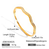 Women's Titanium Steel Geometric Bracelet With Rhinestone Clasp Electroplated Stainless Steel Non Fading Light Luxury Jewelry