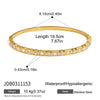 Women's Titanium Steel Geometric Bracelet With Rhinestone Clasp Electroplated Stainless Steel Non Fading Light Luxury Jewelry