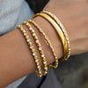 Women's Titanium Steel Geometric Bracelet With Rhinestone Clasp Electroplated Stainless Steel Non Fading Light Luxury Jewelry
