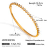 Women's Titanium Steel Geometric Bracelet With Rhinestone Clasp Electroplated Stainless Steel Non Fading Light Luxury Jewelry