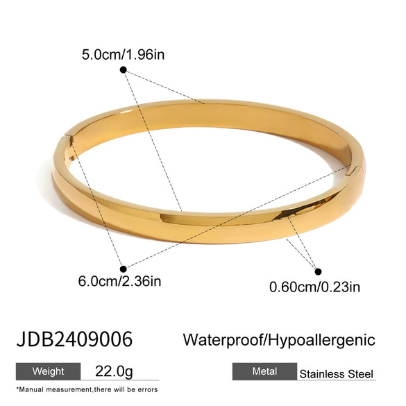 Women's Titanium Steel Geometric Bracelet With Rhinestone Clasp Electroplated Stainless Steel Non Fading Light Luxury Jewelry