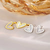 Women's Titanium Steel Geometric Clover Ear Studs Earrings With Electroplating