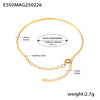 Women's 316L Stainless Steel Geometric Coil Bracelet Pvd Electroplated Real Gold Jewelry