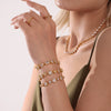 Women's Titanium Steel Geometric Design Electroplated Bracelet Jewelry