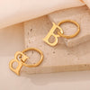 Women's 316L Stainless Steel Geometric Detachable Pendant Earrings Jewelry Goldplated Electroplated