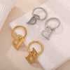 Women's 316L Stainless Steel Geometric Detachable Pendant Earrings Jewelry Goldplated Electroplated