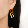 Women's 316L Stainless Steel Geometric Detachable Pendant Earrings Jewelry Goldplated Electroplated