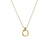 Women's Titanium Steel Geometric Double Ring Pendant Clavicle Chain With Rectangular Design